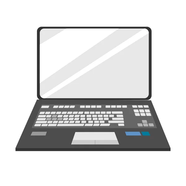 Laptop Notebook Önden Görünüm — Stok Vektör