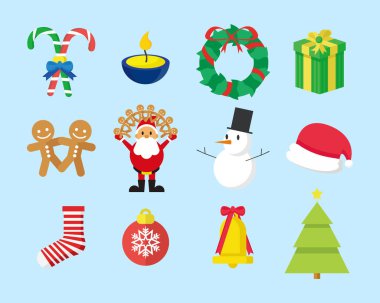 Sevimli Noel vektör grafik paketi