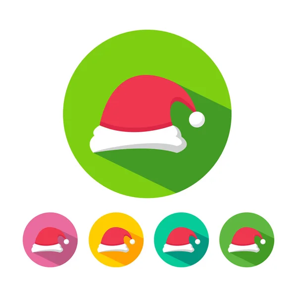 Christmas Santa Hat Icons — Stock Vector