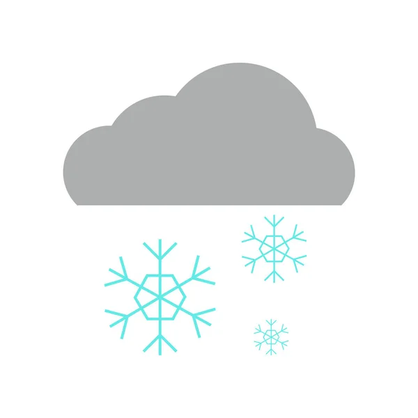 Simple Snowflake Rain — Stock Vector