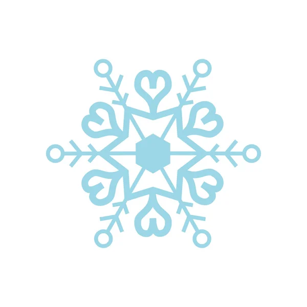 Forme détaillée de flocon de neige — Image vectorielle
