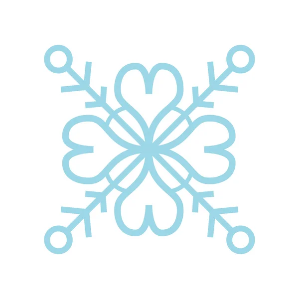 Croix de flocon de neige simple — Image vectorielle