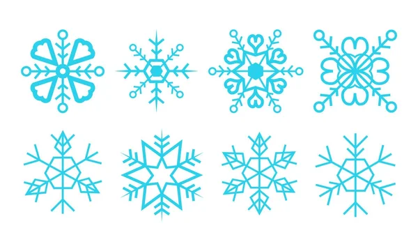 Paquet vectoriel de flocons de neige — Image vectorielle