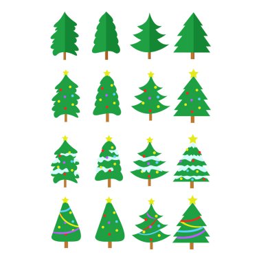 Noel ağacı vektör grafik Set