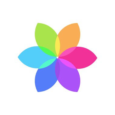 Soyut çiçek geometrik Logo