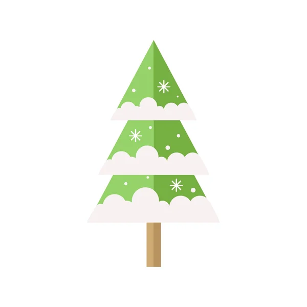 Мультфильм Рождественский Снежное дерево — стоковый вектор