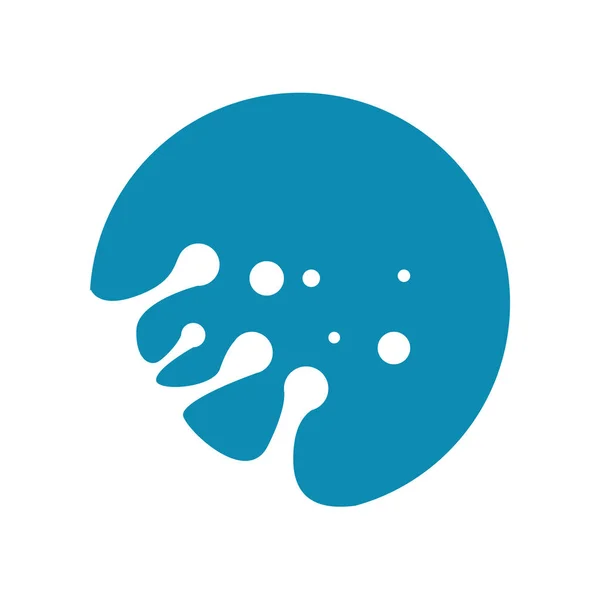 Víz-Splash kör szimbólum — Stock Vector