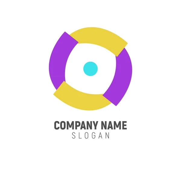 Simple Loop Geometric Logo Design — Stock Vector