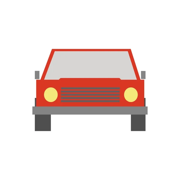 Frente de carro vermelho simples — Vetor de Stock