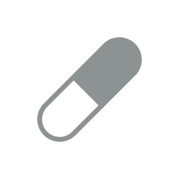 Eenvoudige Capsule geneeskunde symbool overzicht — Stockvector