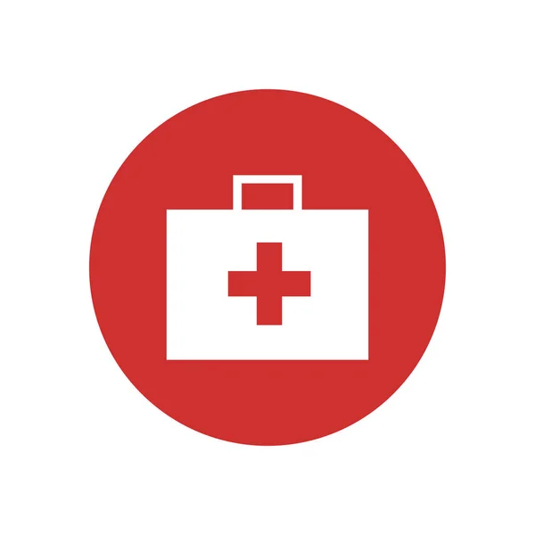 First Aid Kit Bag Icon — Stock Vector