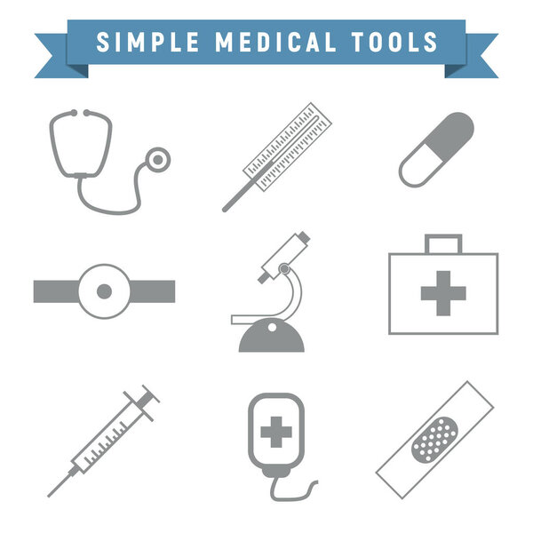 Simple Outline Medical Tools Package