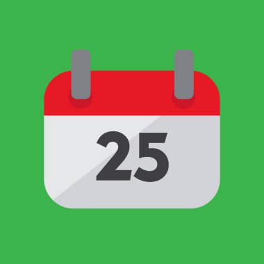 Basit Noel takvim tarihi vektör çizim