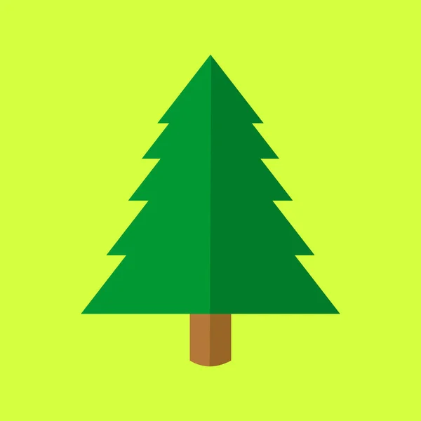 Simple Christmas Tree Cartoon Vector Illustration — Stock Vector