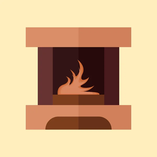 Ilustración de vectores de dibujo de chimenea simple — Vector de stock