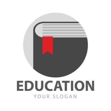 Basit dairesel kitap Logo vektör grafiği