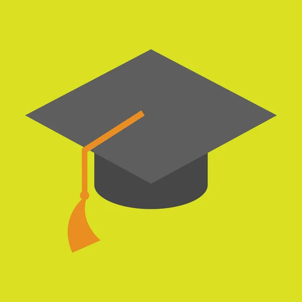 Illustration vectorielle simple de chapeau de graduation — Image vectorielle