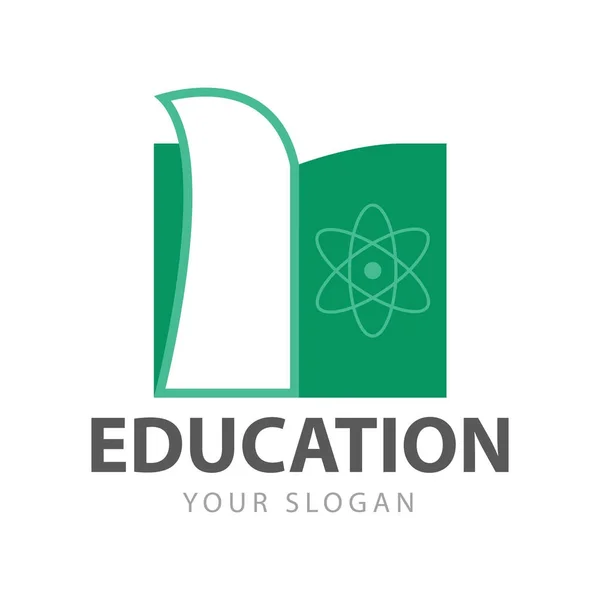 Gráfico abstracto simple del vector del logotipo del libro de la educación — Vector de stock