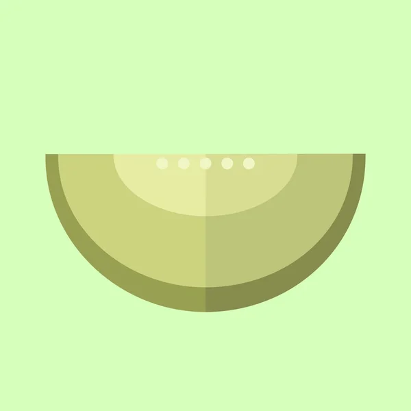 Ilustración plana simple del vector de la rebanada del melón — Vector de stock