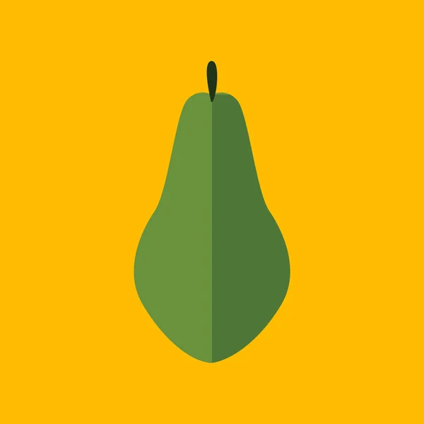 Ilustración simple plana de vectores de papaya — Archivo Imágenes Vectoriales