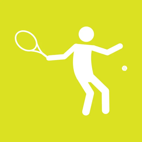 Tenis Deporte Figura Símbolo Vector Ilustración Gráfico — Vector de stock