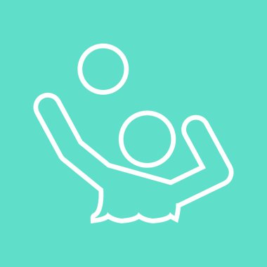 Su Voleybol Spor şekil anahat simge vektör şekil grafiği