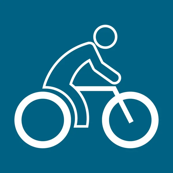 Велоспорт Спортивна фігура Символ контуру Векторна ілюстрація Графіка — стоковий вектор