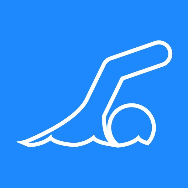 Úszás Sport ábra tagolási szimbólum illusztráció vektorgrafikus — Stock Vector
