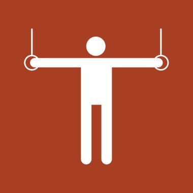 Jimnastik uçan artış spor resim simge vektör çizim yüzük