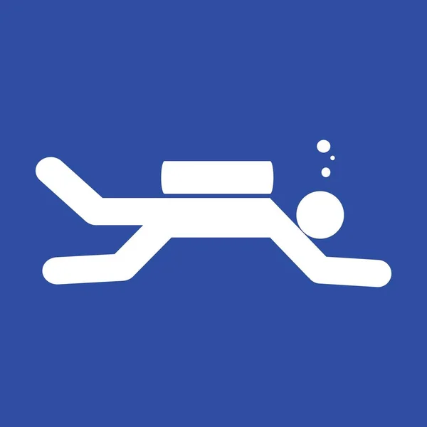 Illustration vectorielle de symbole de figure de sport de plongée graphique — Image vectorielle