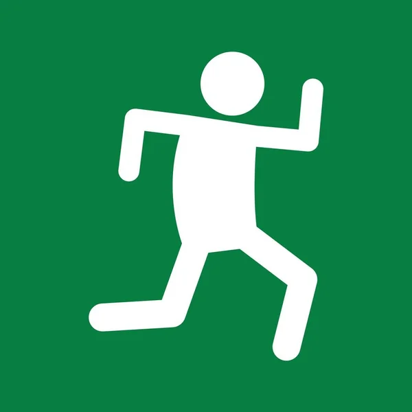 Illustration vectorielle de symbole de figure de sport de course de marathon graphique — Image vectorielle
