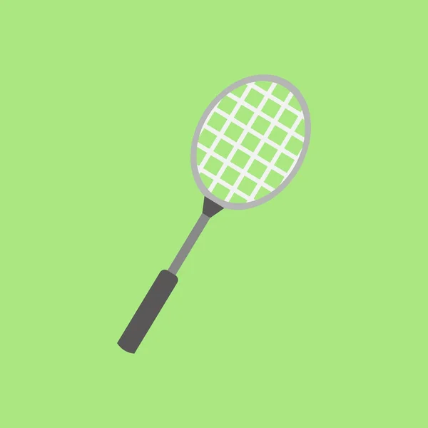 Badminton Racket Flat Vector Illustration Graphic — Stock Vector