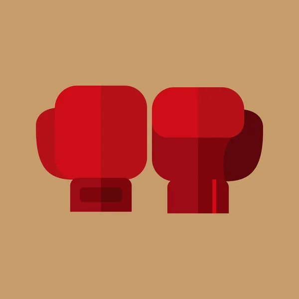 Guantes de Boxeo Simple Estilo Plano Deporte Vector Ilustración Gráfico — Archivo Imágenes Vectoriales