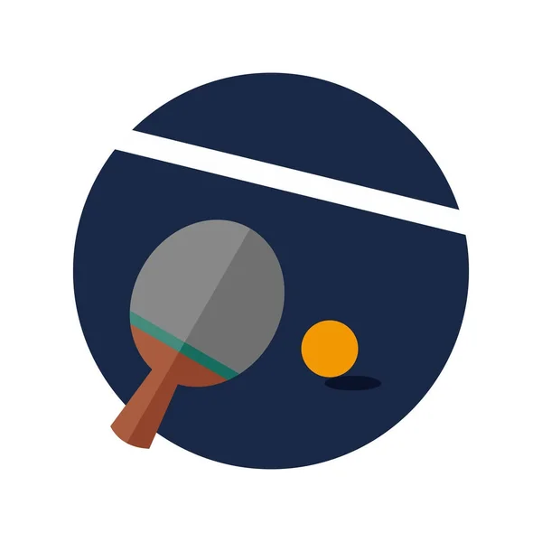 Ping Pong Tenis de Mesa Emblema Deporte Vector Ilustración Gráfico — Vector de stock