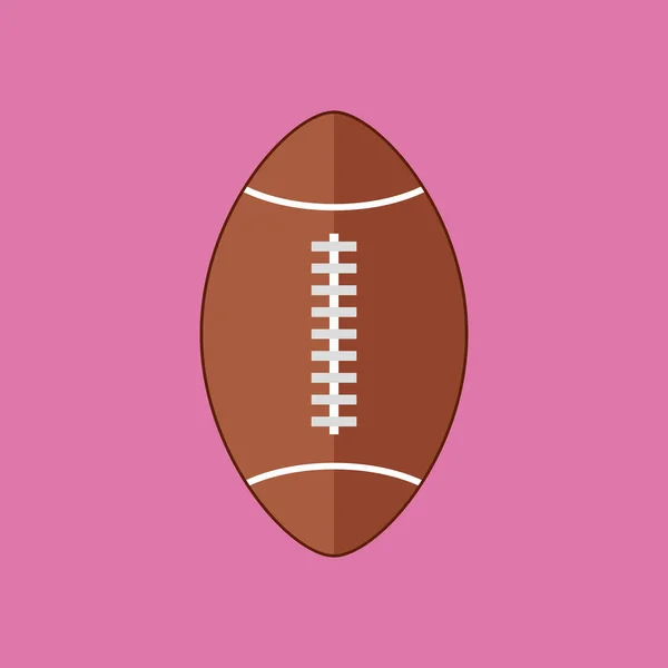 Illustration vectorielle de sport de ballon de rugby de style plat simple graphique — Image vectorielle