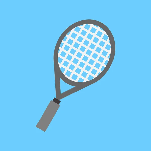 Eenvoudige vlakke stijl Tennis Racket Sport Vector afbeelding afbeelding — Stockvector