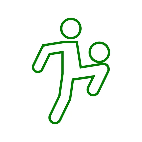 Football Football jonglage Sport contour Figure Symbole Illustration vectorielle — Image vectorielle