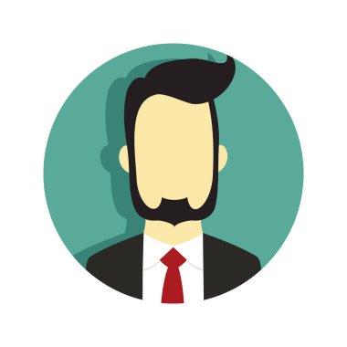 Sakallı işadamı uymak vektör şekil grafiği