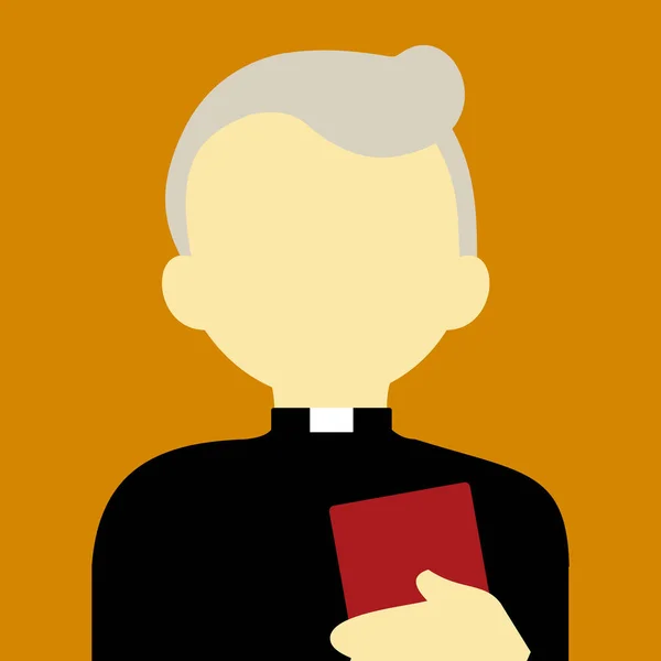 Antiguo Pastor Religioso Personas Vector Ilustración Gráfico Color de fondo — Archivo Imágenes Vectoriales