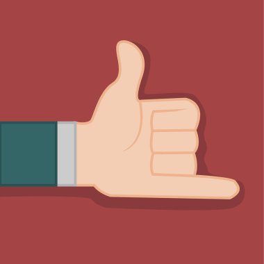 Shaka el jest vektör çizim grafik arıyor