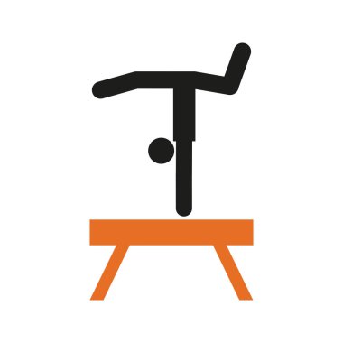 Basit Kulplu beygir el Stand spor resim simge vektör çizim