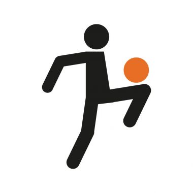 Basit futbol Futbol Spor resim simge vektör çizim hokkabazlık