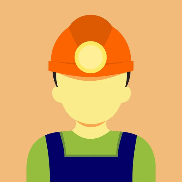 Trabajo masculino Minero Minería Vector Ilustración Gráfico — Vector de stock