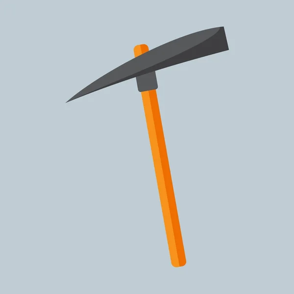 Enkel platta stil Pickaxe gruvdrift Illustration vektorgrafik — Stock vektor