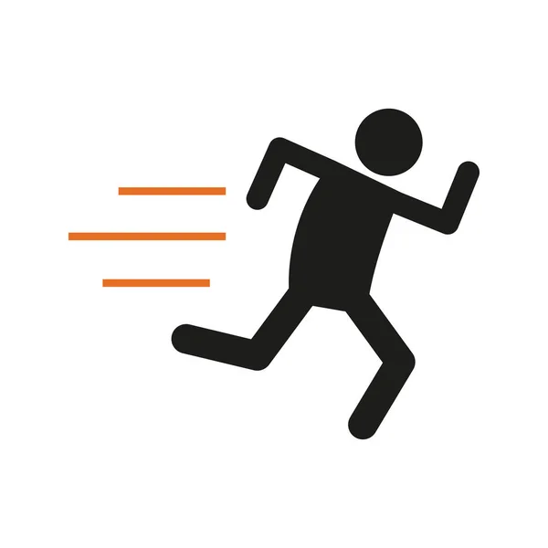 Maraton proste wykonywania konspektu Sport rysunek Symbol wektor ilustracja — Wektor stockowy