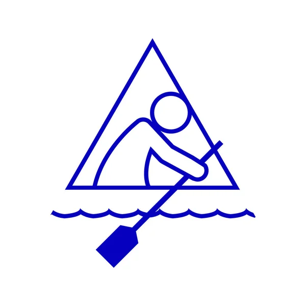 Illustration vectorielle de schéma de figure de sport de canot de forme de triangle Illustration graphique — Image vectorielle