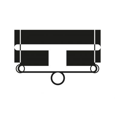 Spor anahat şekil simgesi ters kare blok jimnastik uçan yüzük