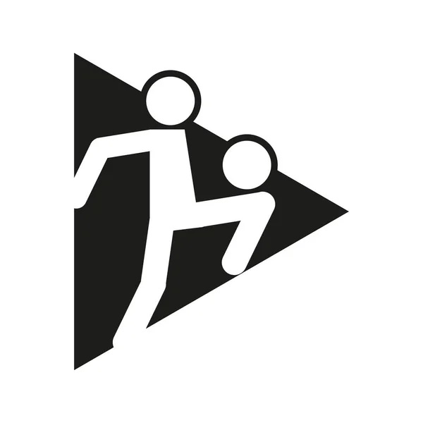 Triángulo bloque fútbol fútbol malabarismo deporte esquema figura símbolo vector — Vector de stock