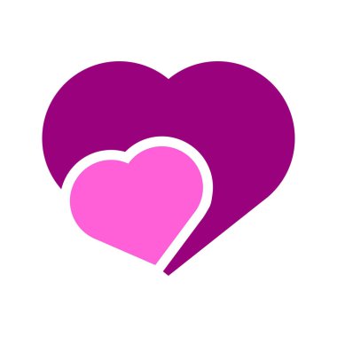 Aşk kalp vektör çizim grafik parçası