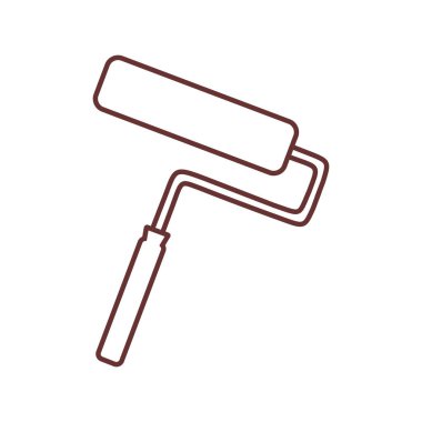 Anahat boya silindiri nesne çizim vektör şekil grafiği